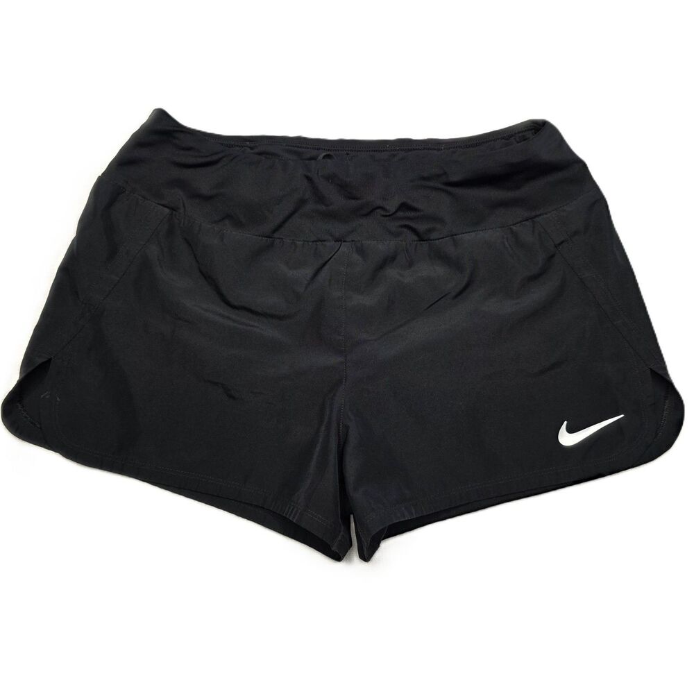 Nike Crew Running Shorts Women’s M Dri-Fit Black Reflective CJ2400 Lined